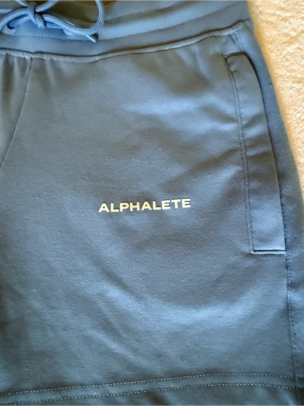 Alphalete Slate Blue Logo shorts